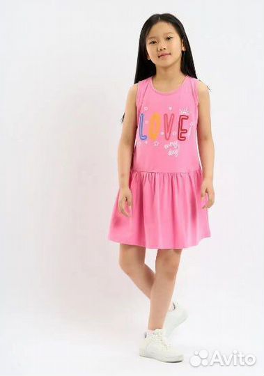 Платье для девочки летнее детское без рукавов