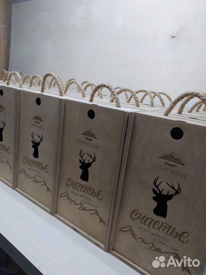 Подарки с логотипом оптом деревянная упаковка