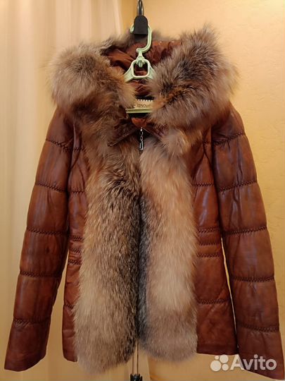 Куртка кожаная женская 44