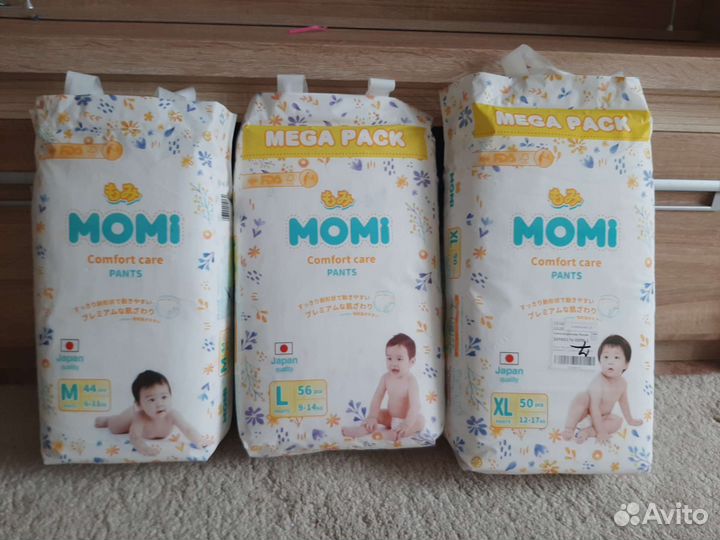 Подгузники трусики momi М L,XL(3,4,5)
