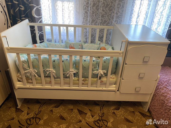 Детская кровать трансформер с маятником