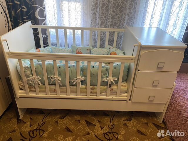 Детская кровать трансформер с маятником