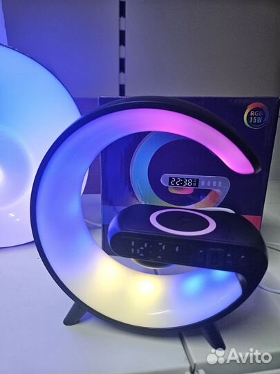 Bluetooth колонка светильник часы будильник