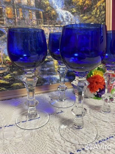 Винтажные фужеры времен СССР 6 шт