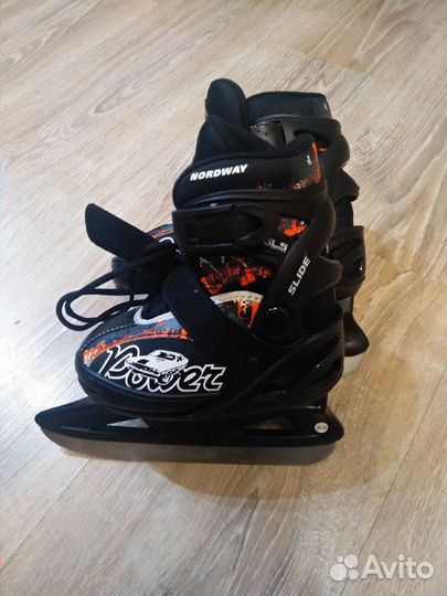 Коньки детские раздвижные nordway, размер 26-30