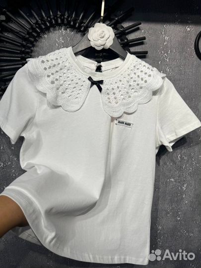 Футболка с воротничком MiuMiu