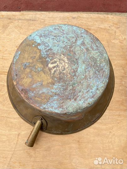 Латунный таз для варенья Кольчугино антикварный