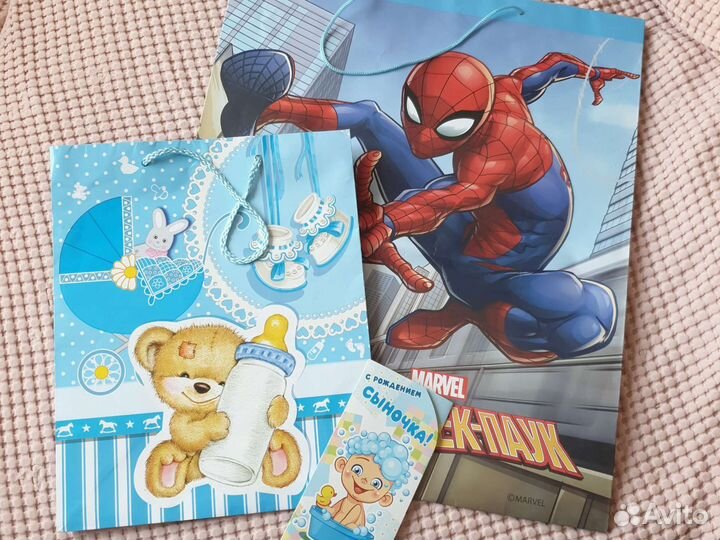 Подарочный пакет Человек-Паук, с рождением сына