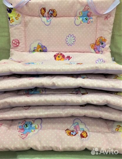 Бортики в кроватку -№3, новые, комплект 6 штук