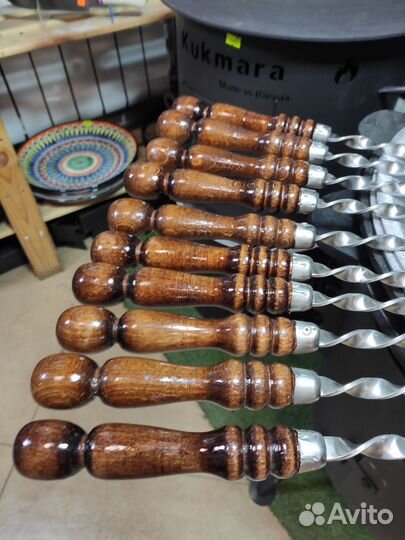 Шампура с деревянной ручкой