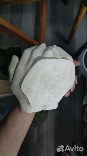 Кашпо бетонные ручной работы, опоры для растений