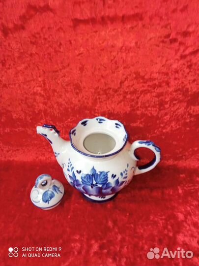 Чайник заварочный. Гжель. СССР. ручная работа