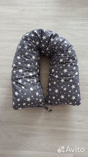 Подушка для беременных,наволочка,прямая,с завязкам