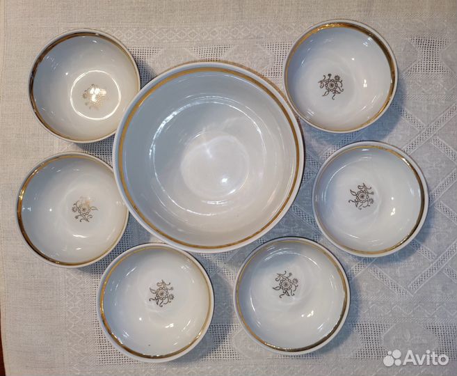 Набор салатников Фарфор СССР Сумской завод
