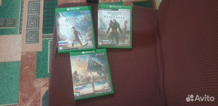 Диски на xbox assasin creed 3шт