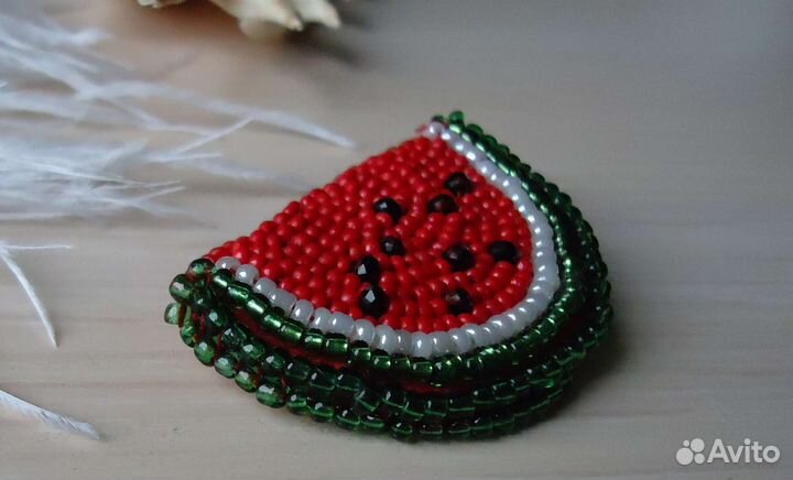 Брошка-арбуз