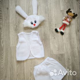 Карнавальный новогодний костюм Серого зайчика для малышей и детей