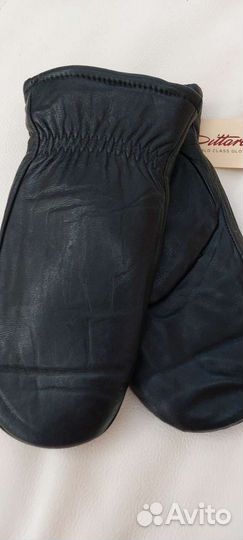 Мужские варежки из натуральной кожи