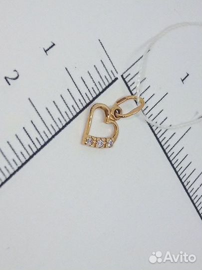 Подвеска с синтетическим камнем Золото