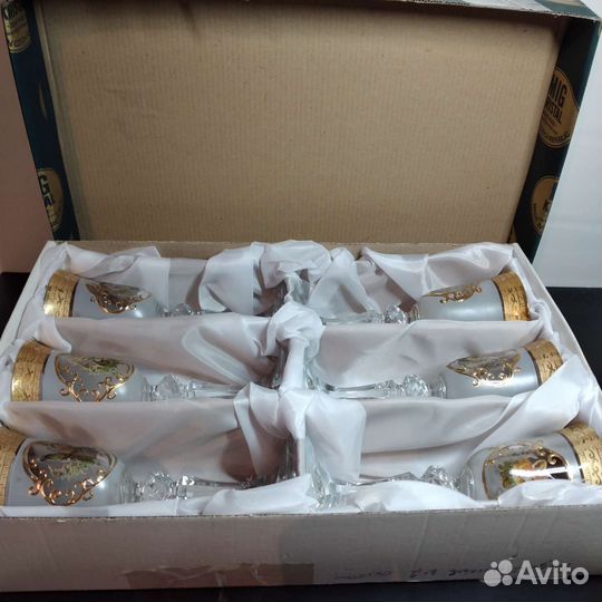 Фужеры Чехия богемское стекло