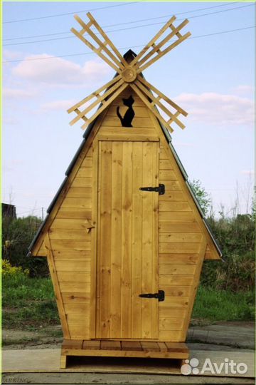Дачный туалет с декором и установкой CFP