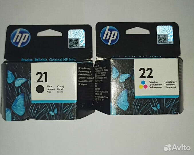 Картриджи для струйного принтера HP 22 и HP 21 ор