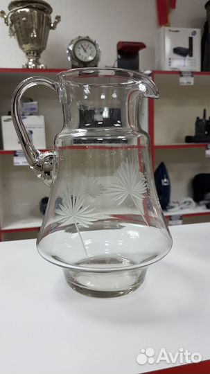 Графин стеклянный с гравировкой СССР