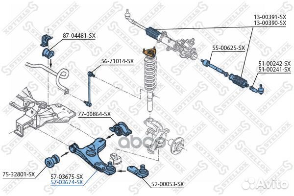 57-03674-SX рычаг правый Ford Focus 98 570367