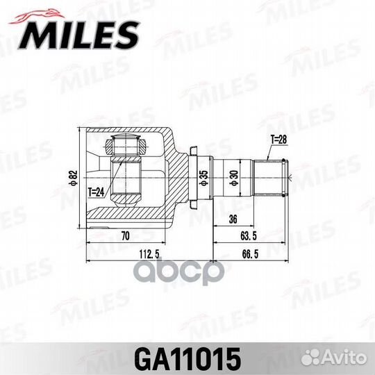 ШРУС mazda 3 BK 03-09 внутр. лев. mazda