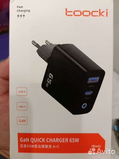 Зарядное устройство Toocki 65w GaN на два порта