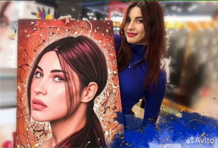 Портрет по фото 60на80 см