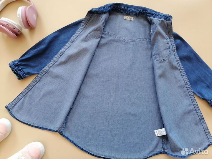 Рубашка джинсовая Next 110 для девочки