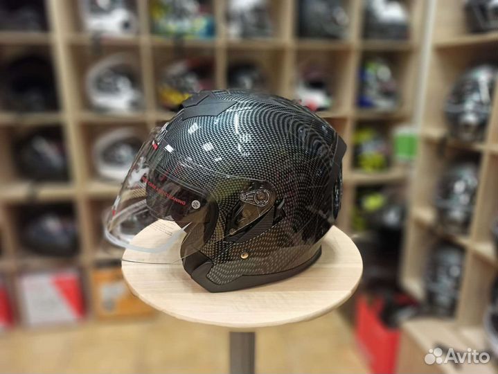 Шлем открытый цвет карбон