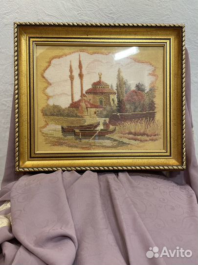 Картина вышитая Мечеть солнечная