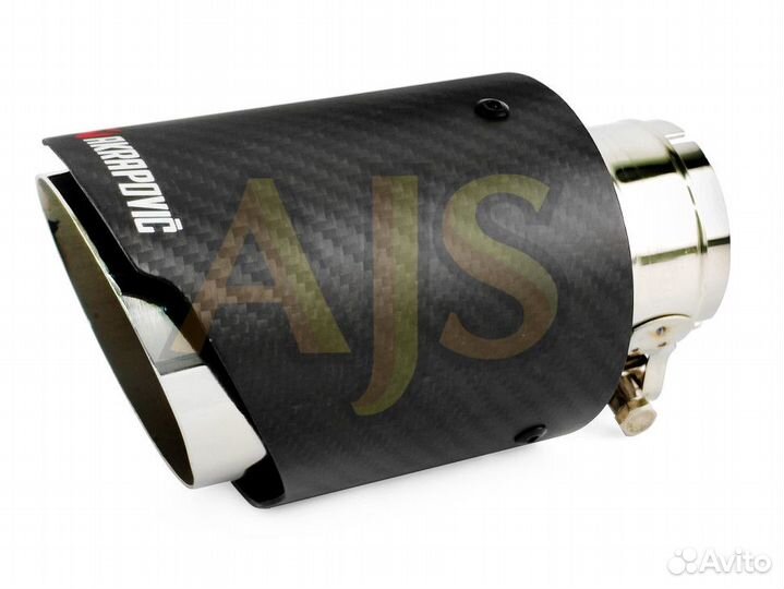 Насадка на глушитель Akrapovic style с карбоном 51/89 матовый