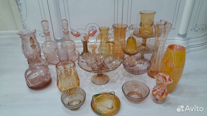 Посуда цветное стекло