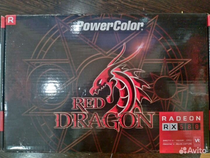 Видеокарта rx580 8gb red dragon
