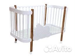 Кровать white cloud 3в1 до 9 лет массив