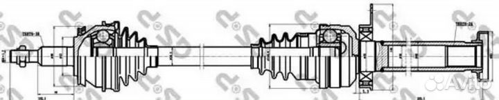 GSP 203246 Привод в сборе VW transporter V 1.9D-2