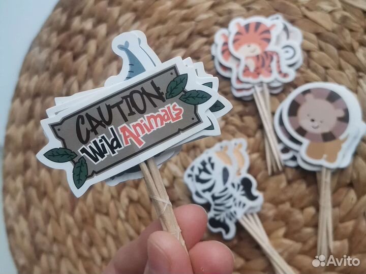 Новые топперы для торта, топперы для капкейков24шт