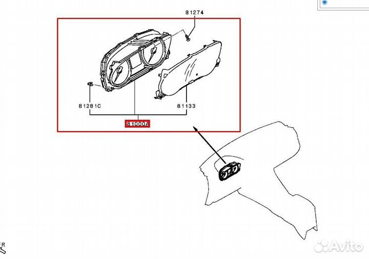Панель приборов Mitsubishi Pajero Sport джип/KS0W