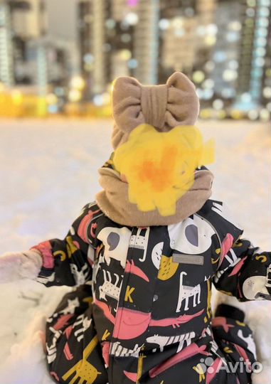 Шапка с бантом и снуд