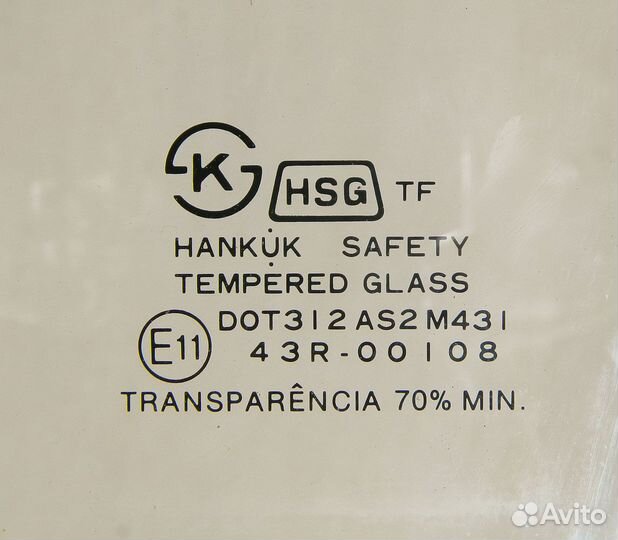 Стекло двери передней левой Nexia