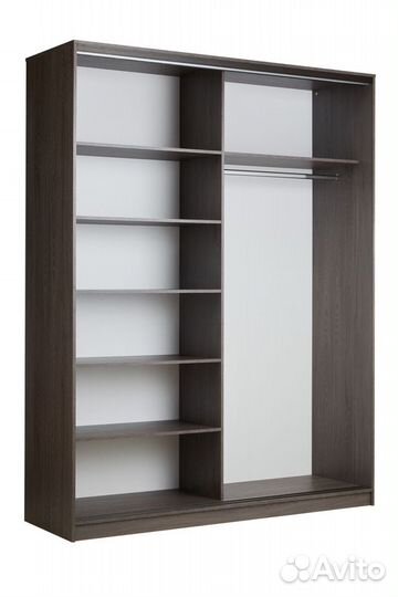 Шкаф-купе 160*58*240 2дв. ясень темный/ясень