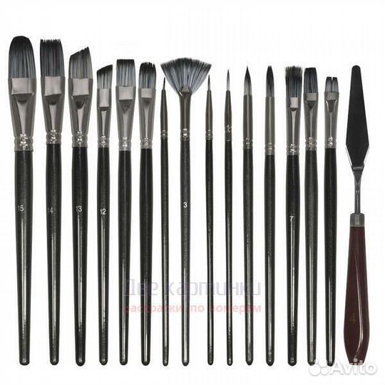 Набор кистей для рисования в чехле, премиум набор