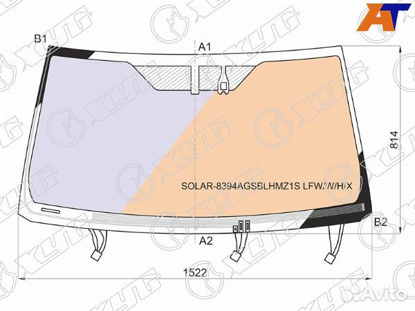 Стекло лобовое toyota land cruiser prado 2017
