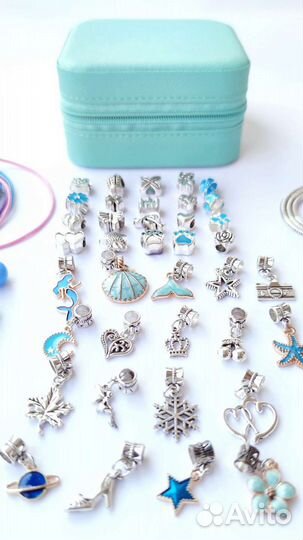 Набор для создания браслетов с шкатулкой, голубой