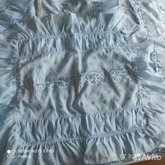 Покрывало комплект, голубой
