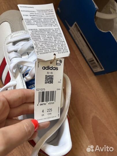 Adidas Кроссовки Samba OG White Scarlet оригинал