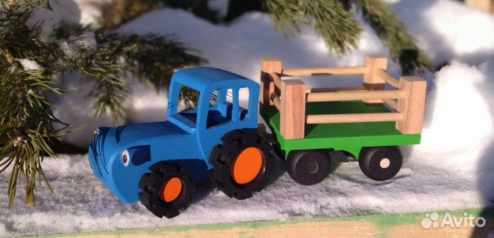 Синий Трактор с телегой